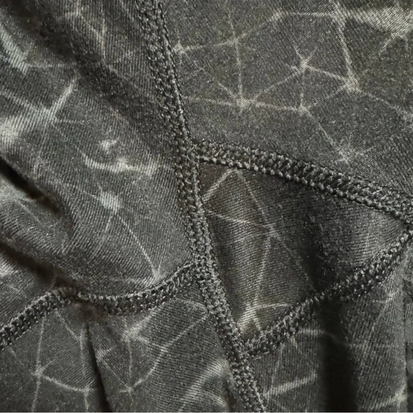 LULULEMON Wunder Under Crop II Luon  Star Crushed Coal Black Leggings Size 6 - Picture 7 of 9